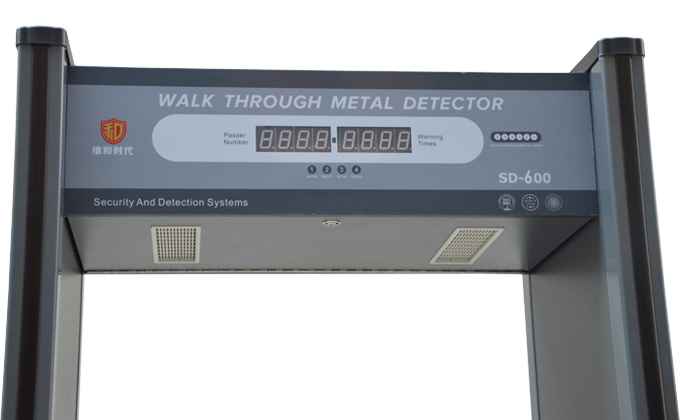 专为火车站安全检查设计的6区位金属探测安检门